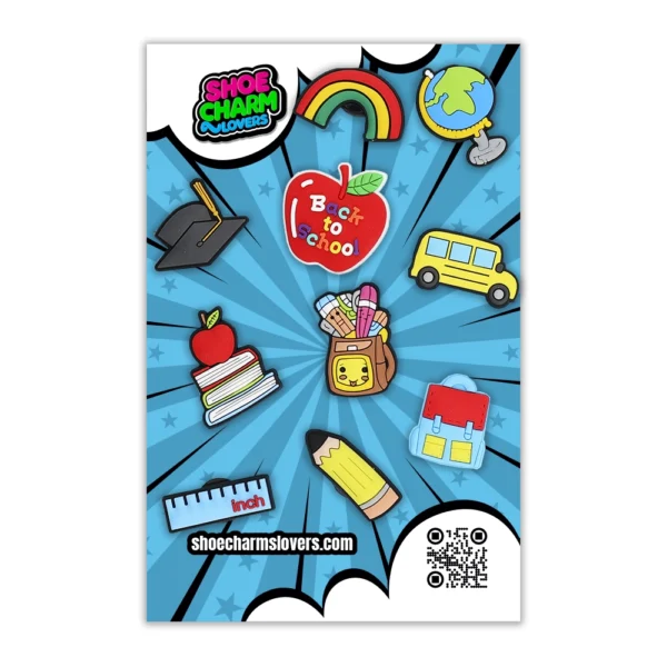 Back to School Shoe Charms Bundle Compatible with Crocs – Smart & Fun Accessories for Students! - Image 3