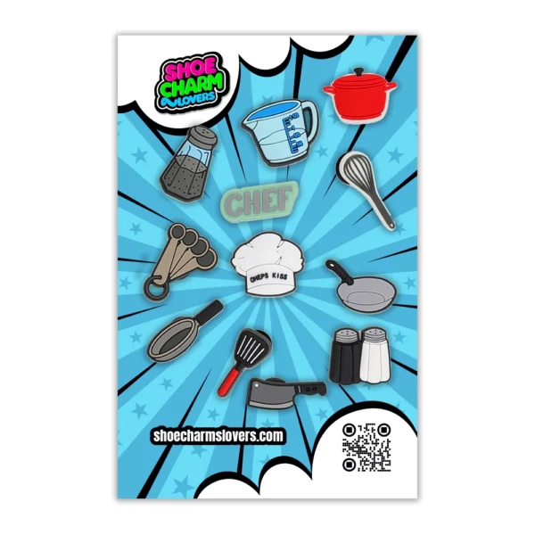 Chef Shoe Charms Bundle– Shoe Charms Compatible with Crocs & Sneakers - Image 3