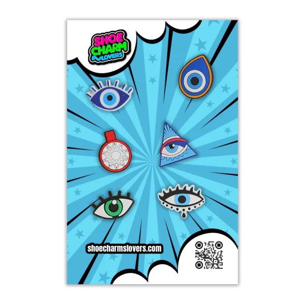Evil Eye & Hamsa Shoe Charms Bundle Compatibles with Crocs  – Mystical Protection Bundle - Image 3