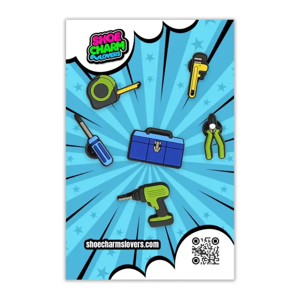 Handyman & Tools Shoe Charms Bundle – DIY Builder Bundle Compatible with Crocs - Image 4