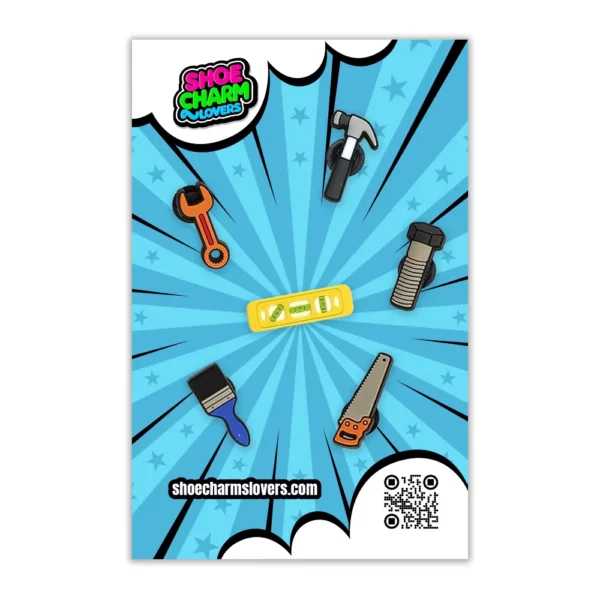 Handyman & Tools Shoe Charms Bundle – DIY Builder Bundle Compatible with Crocs - Image 3