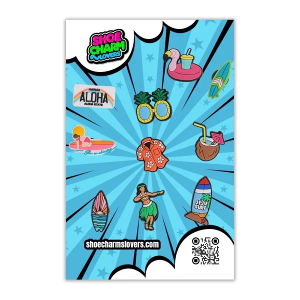 Hawaiian Shoe Charms Bundle for Crocs - Tropical Vibes for Your Style! - Image 3