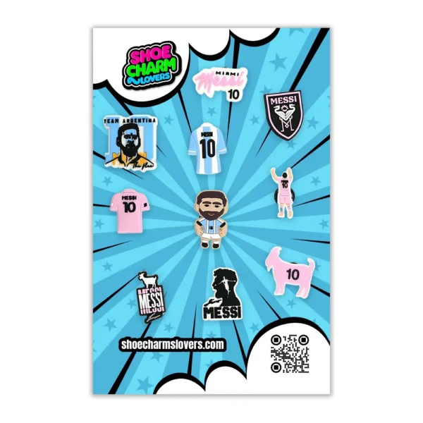 Messi Soccer Shoe Charms Bundle – Compatible with Crocs & Sneakers - Image 3