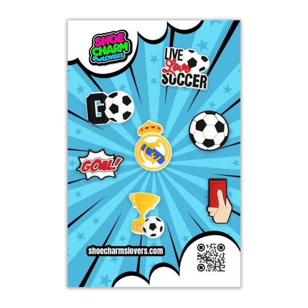 Real Madrid Soccer Shoe Charms Bundle – Compatible with Crocs & Sneakers - Image 3