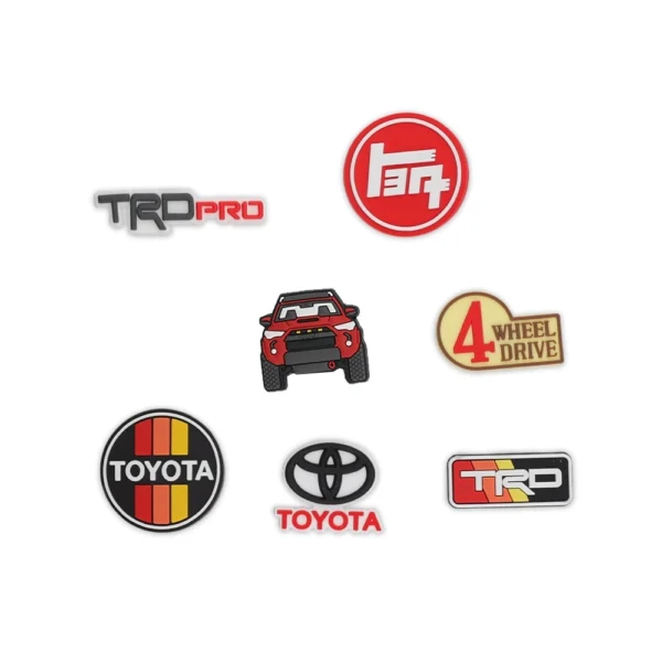 Toyota 4Runner Charms: Toyota 4Runner and off-road-themed charms, perfect for SUV enthusiasts and adventure seekers.