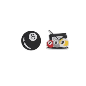 Set of 8 ball and pool table billiard shoe charms for Crocs