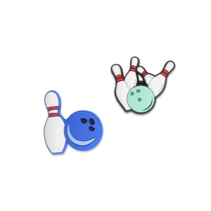 Set of bowling shoe charms – includes bowling ball and pins for Crocs