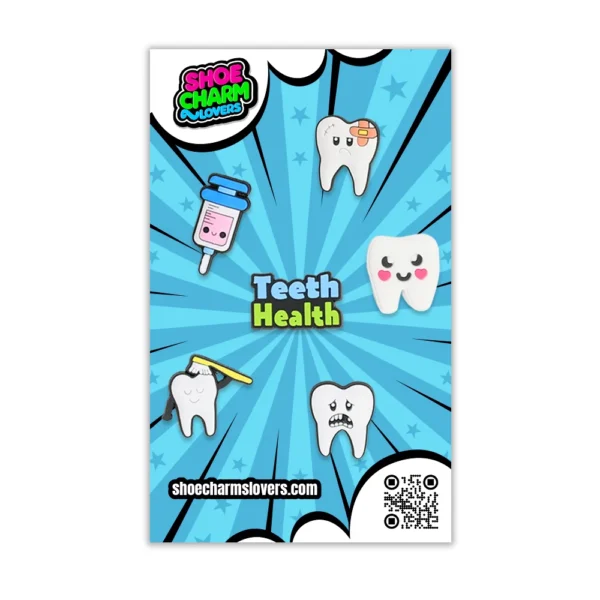 Blister display of 12 dental charms