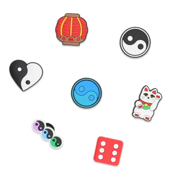 Feng Shui shoe charms on Crocs – full blister view