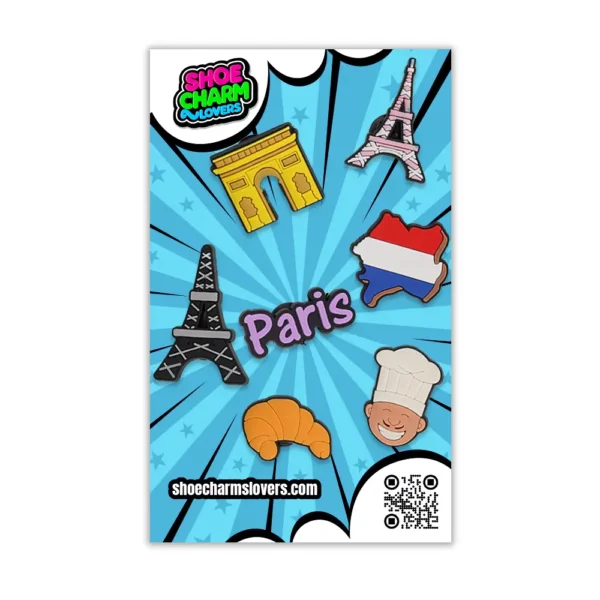 Blister pack of France Shoe Charms