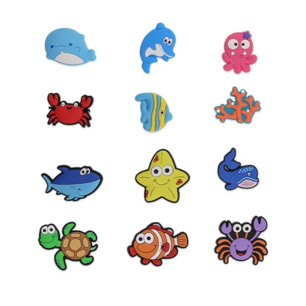 Set of sea creature shoe charms – colorful ocean animals for kids' Crocs