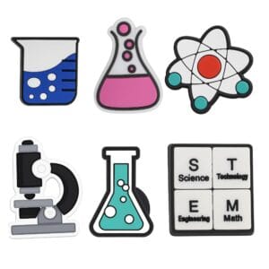 STEM and Science Shoe Charms – Educational Accessories with Lab, Math, Learning Style for Clogs, Sandals, Sneakers, Bags, Bracelets with holes
