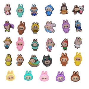 Mischief Bunny Shoe Charms for Clogs, Sandals, Sneakers, Bags, Bracelets with holes | Bold and Colorful Faces