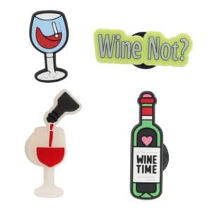 Wine Shoe Charms – Funny Bottle & Glass Charms for Clogs and Sandals