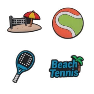 Beach Tennis Shoe Charms – Sporty Summer Accessories for Active Style Lovers for Clogs, Sandals, Sneakers, Bags & Bracelets with holes