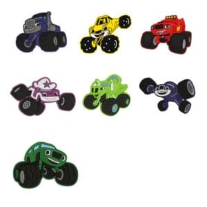 Truck Shoe Charms – Big Wheels Accessories for Kids, Vehicle Lovers for Clogs, Sandals, Sneakers, Bags & Bracelets with holes