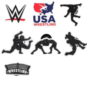 Wrestling Shoe Charms – Combat Sports Accessories for Grapplers, Wrestling Fans for Clogs, Sandals, Sneakers, Bags & Bracelets with holes