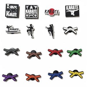 Karate Shoe Charms – Martial Arts Accessories for Clogs, Sandals, Sneakers, Bags and Bracelets with Holes