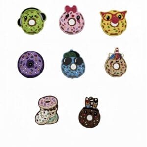 Fun Donut Shoe Charms – Colorful and Playful Accessories for Clogs, Sandals, Sneakers, Bags, and Bracelets with Holes