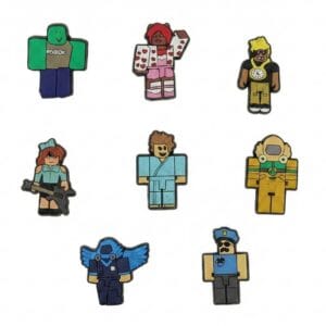 Block Game Character Shoe Charms – PVC Gamer Avatar Charms for Clogs, Sneakers, Bags & Bracelets