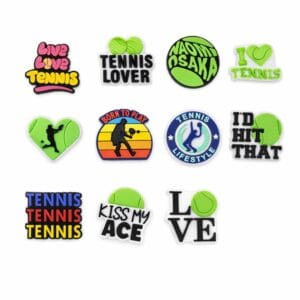 Tennis Shoe Charms – PVC Tennis Lover & Game Day Charms for Clogs, Sneakers, Bags and Bracelets