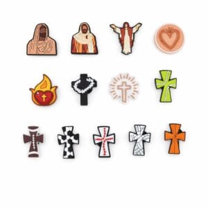 Christian Faith Shoe Charms – PVC Jesus & Cross Charms for Clogs, Sneakers, Bags and Bracelets