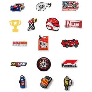 Racing Shoe Charms – Speed-Inspired Accessories for Clogs, Sandals, Sneakers, Bags and Bracelets with Holes