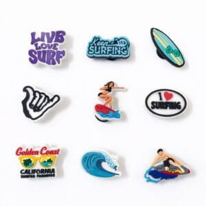 Surfing Shoe Charms Surf Accessories for Clogs Sandals Sneakers Bags