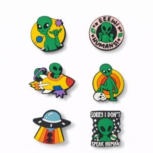 Alien Shoe Charms Space Creature UFO Accessories for Clogs Sandals Sneakers Bags