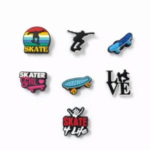 Skateboard Shoe Charms Skater Accessories for Clogs Sandals Sneakers Bags