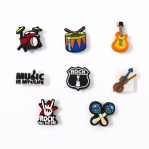 Music Shoe Charms Instrument Rock Band Accessories for Clogs Sandals Sneakers Bags