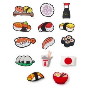 Sushi Shoe Charms Japanese Food Accessories for Clogs Sandals Sneakers Bags